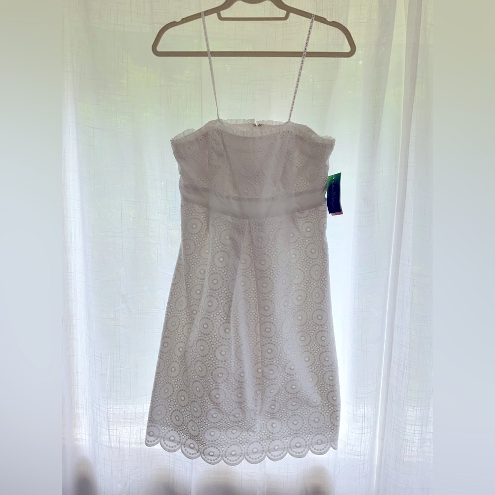 Brand new with tags, Lilly Pulitzer White Strapless Dress Size 8